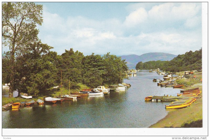 LOCH LOMOND, London, England, 1940-1960's; River Leven At Balloch