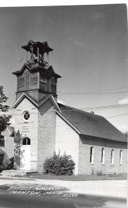 Michigan MI Postcard c1940s MANTON Real Photo RPPC BAPTIST CHURCH