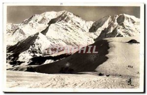 Old Postcard lE COL D4ArBOIS refuge Delachat AND Mt Blanc