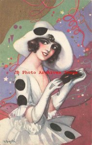 Chiostri, Ballerini & Fratini No 189, Art Deco Woman with Carnival Mask