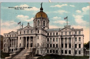 McLennan County Court House, Waco TX c1917 Vintage Postcard O43