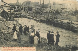 Postcard 1915 Pennsylvania Erie Flood Disaster Quinn Newmer destroyed PA24-4804