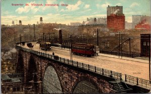 Postcard Superior St. Viaduct in Cleveland, Ohio