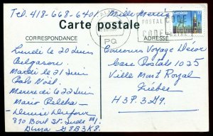 h3583 - HEBERTVILLE Quebec Postcard 1986 Monument Hebert