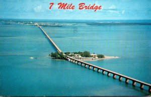 Florida Keys Aerial View Of Pigeon Key and 7 Mile Bridge 1977