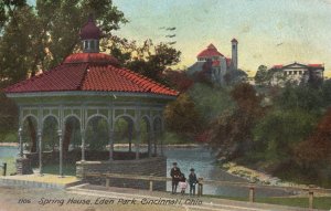 Vintage Postcard 1908 Spring House Eden Park Recreational Place Cincinnati Ohio