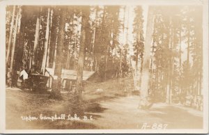 Upper Campbell Lake BC Vancouver Island Unused Real Photo Postcard E73