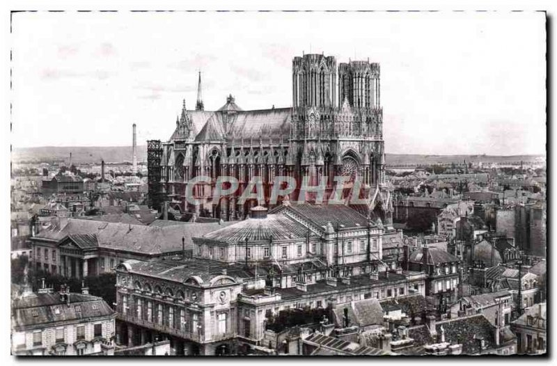 Modern Postcard Reims Panorama Taken From I & # 39Eglise Saint Jacques