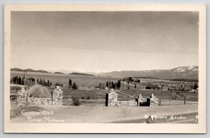 Polson MT Country Club Montana RPPC Real Photo Postcard V23