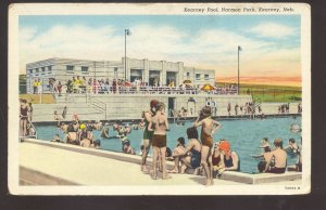 KEARNEY NEBRASKA HERMAN PARK KEARNEY SWIMMING POOL VINTAGE POSTCARD