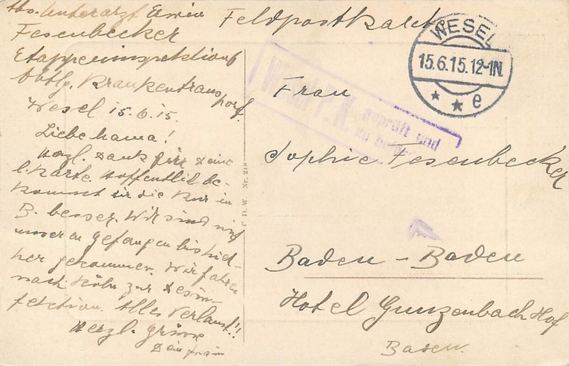 Germany Wedel railway station 1915