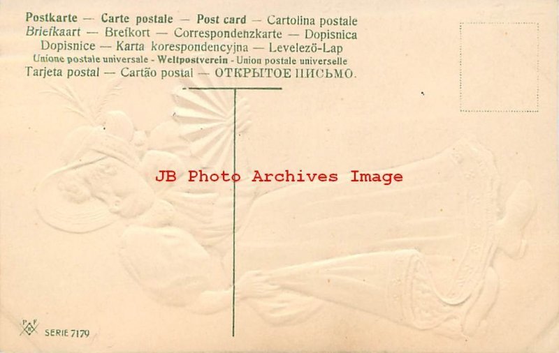 302355-Black Americana, PFB No 7179, Woman with a Fan, Oh de Rudeness of de Men