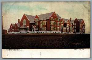 Postcard Guelph Ontario c1910 Macdonald Hall OAC Ontario Agricultural College