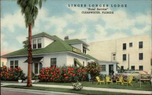 Clearwater FL Linger Longer Lodge Postcard