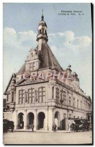 Old Postcard Peronne L & # 39Hotel City