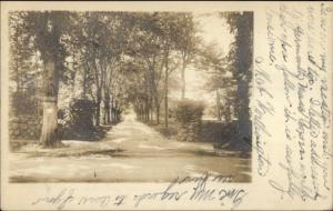 Yarmouth Cape Cod MA Road Scene c1910 Real Photo Postcard