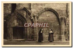 Old Postcard Dol De Bretagne L & # 39Abbaye Gate 15th in the religious cloister