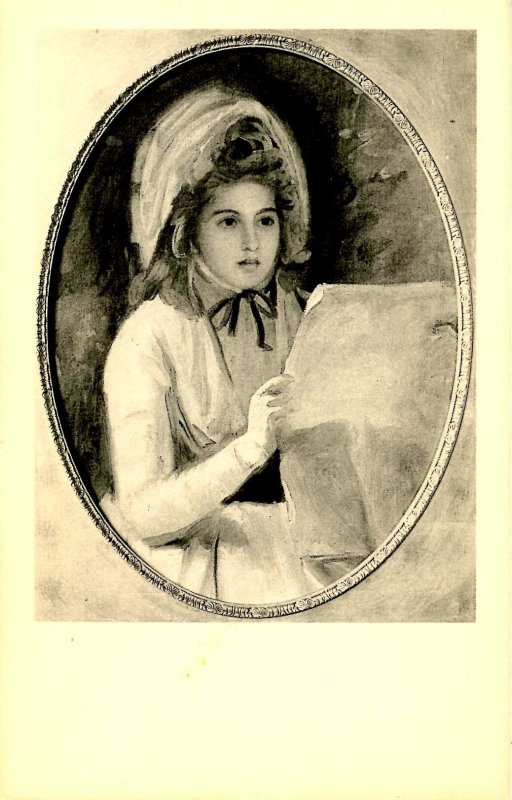 Lady Hamilton Reading A Newspaper  Artist: George Romney