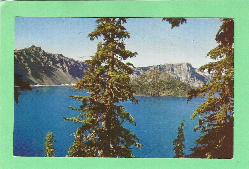 crater lake national park, Crater Lake, Oregon, chrome postcard 