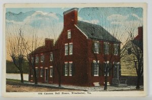 Winchester Va Old Cannon Ball House 1921 to Rippon WV Postcard S3