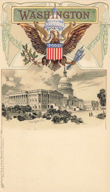 Washington DC The Capitol Embossed Raphael Tuck Postcard