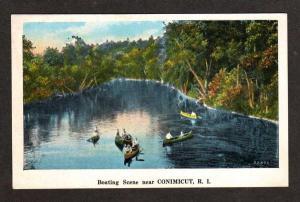 RI View Canoes nr CONIMICUT RHODE ISLAND Postcard