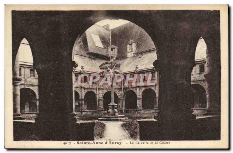 Old Postcard Sainte Anne D Auray Calvary and Cloitre