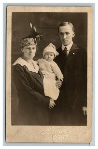 Vintage 1920's RPPC Postcard Family Portrait