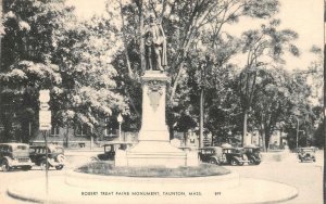 TAUNTON, Massachusetts MA   ROBERT TREAT PAINE MONUMENT  ca1930's B&W Postcard