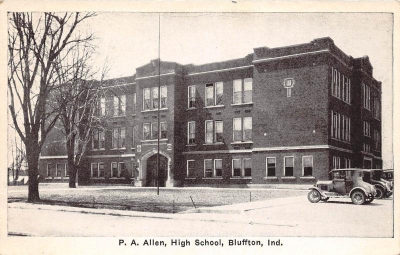 C85/ Bluffton Indiana In Postcard c1910 P.A. Allen High School Building