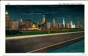 CHICAGO IL - Lake Front Skyline - 1929