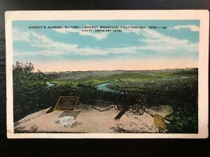 Vintage Postcard 1938 Garrity's Alabama Battery Lookout Mnt. Chattanooga Tenn.