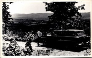 Real Photo Postcard Automobile on The Toll Road Mt. Mansfield in Stowe, Vermont 