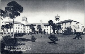 Vtg 1940s Welch Convalescent Hospital Daytona Beach Florida FL Unused Postcard