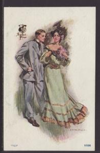 Sweet Peas,Couple,McFall Postcard