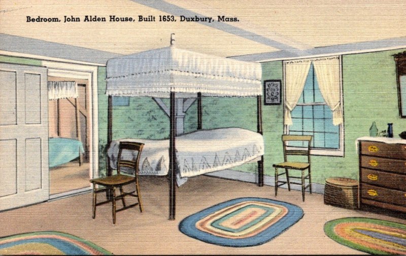 Massachusetts Duxbury John Alden House Built 1653 The Bedroom