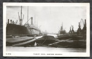 5227 - UK England TILBURY 1920d Steamers in Dock. Real Photo Postcard