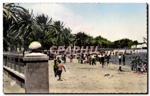 Old Postcard The Beach Bizerte Tunisia