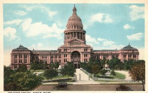 Vintage Postcard State Capitol Largest Public Building Austin Texas C.T. America