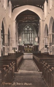 Vintage Postcard 1910's Tiverton St. Peter's Church Devon England UK