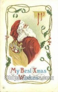 Santa Claus Chirstmas Carte, Postal Postal Unused yellowing from age