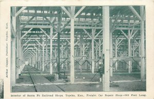 1909 Topeka Kansas Interior Santa Fe Railroad Shops  Capper Postcard 26-615