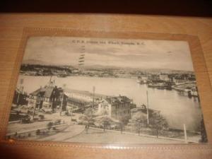 CANADA POSTCARD-CPR OFFICES AND WHARF,VICTORIA,1907