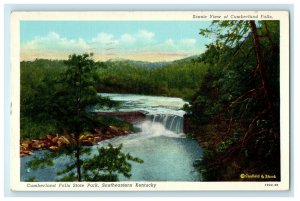 1950 Scenic View Cumberland Falls State Park Southeastern KY Waterfall Postcard 