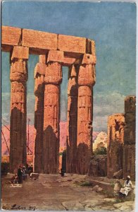 Egypt Luxor Temple of Amenophis III Vintage Postcard C085