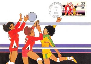 Artwork By Robert Peak, Used For Design Of Women Volleyball Stamp  