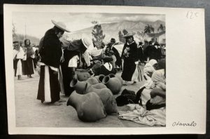 Mint Ecuador Real Picture Postcard RPPC Otavalo market