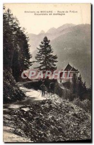 Old Postcard Around Modane Route Frejus mountain excursions