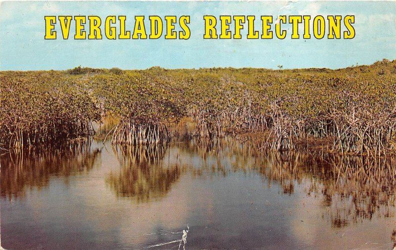 US2 USA FL Everglades reflections 1972 Eisenhower stamp Miami