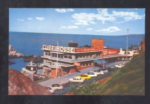 SAN FRANCISCO CALIFORNIA THE CLIFF HOUSE RESTAURANT 1950's CARS VINTAGE POSTCARD